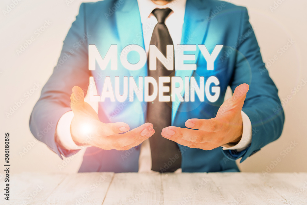 Conceptual hand writing showing Money Laundering. Concept meaning