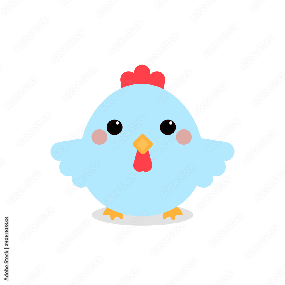 This is chicken in egg hell on background. Vector cute cartoon illustration. This is chicken in egg hell on background. Vector cute cartoon illustration.