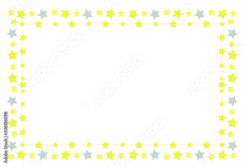 星の四角いフレーム　素材