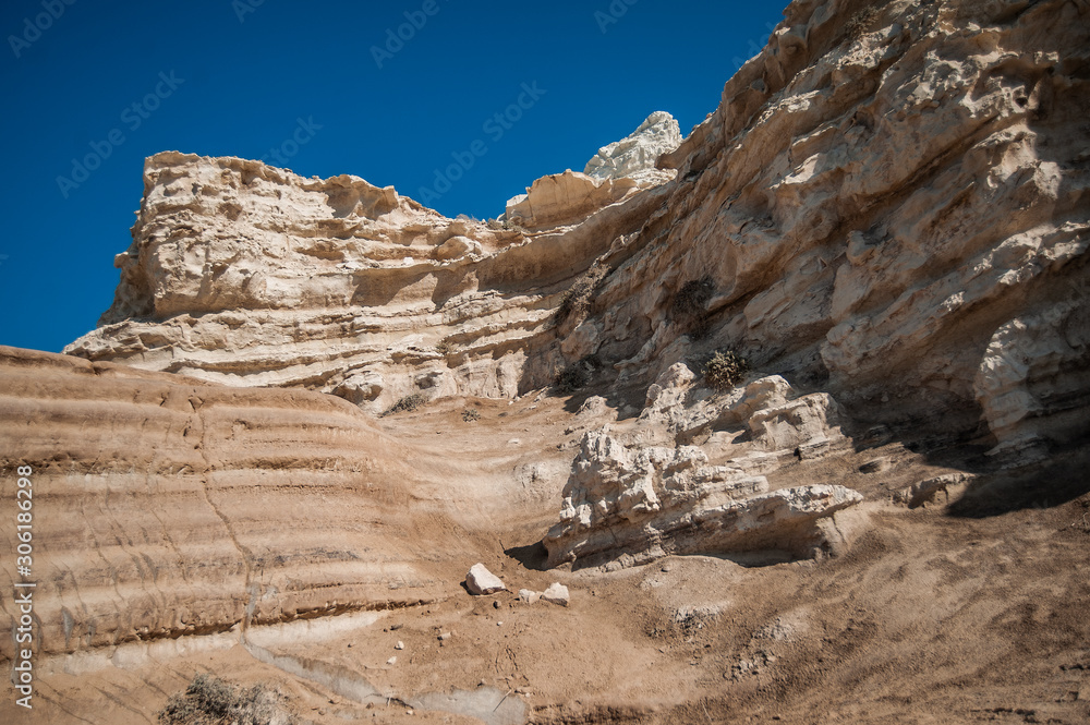 Fototapeta premium Kantarkasti (Sea Caves) is an amazing miracle of nature on the west coast of Cyprus. 