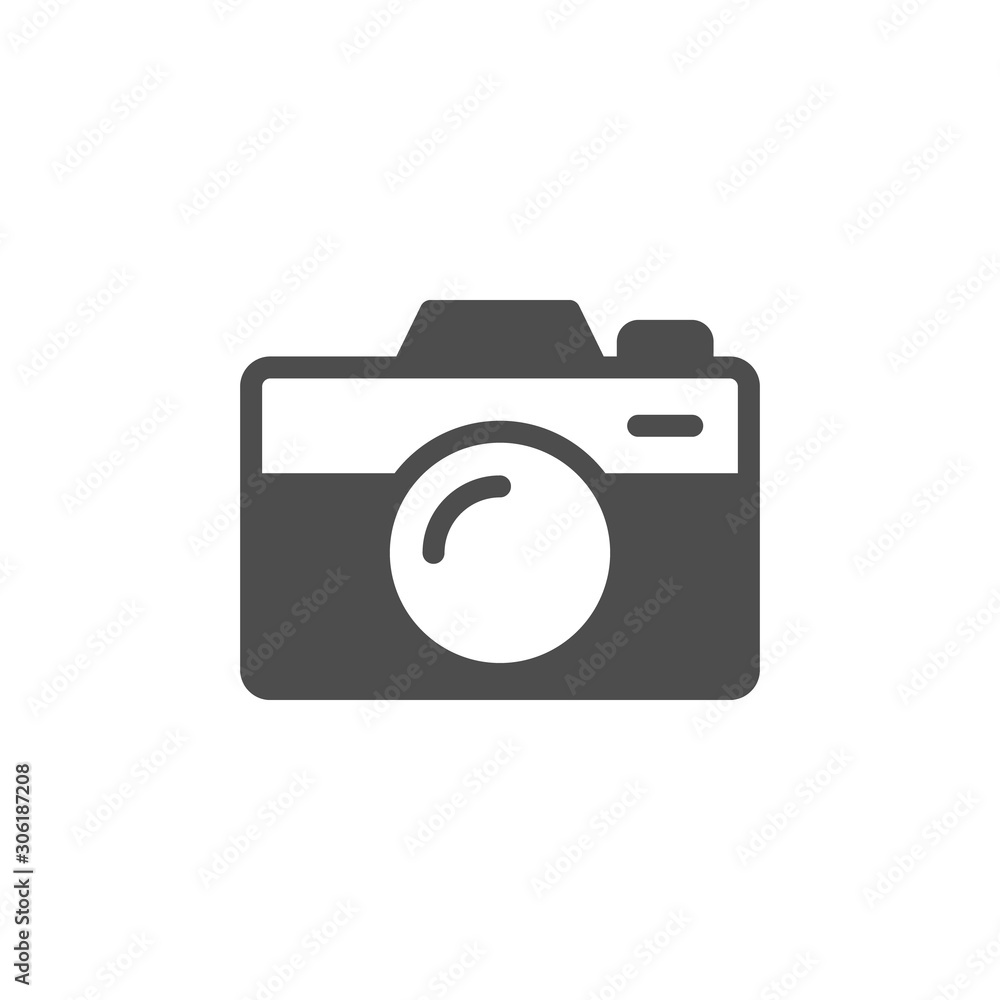 Camera glyph icon and photography concept Camera glyph icon and photography concept