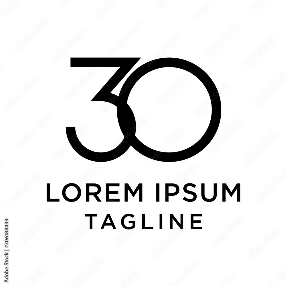 initial letter logo 3O, O3 logo template 