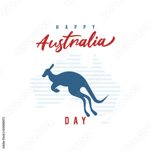 Australia day background illustration vector