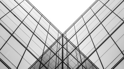 abstract of architecture of geometry at glass window.