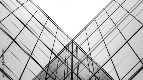 abstract of architecture of geometry at glass window.