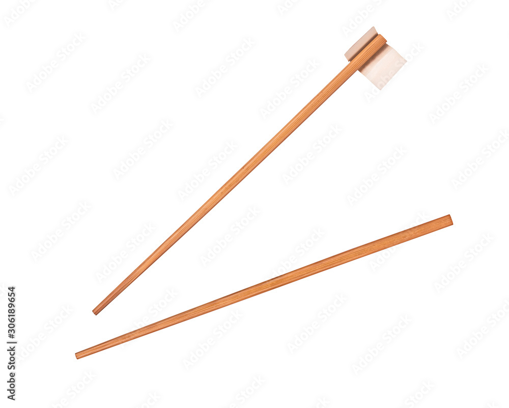 falling bamboo chopsticks on an isolated white background falling bamboo chopsticks on an isolated white background