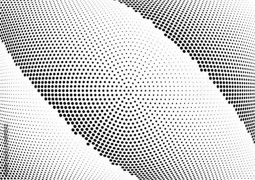 Abstract halftone wave dotted background. Futuristic grunge pattern  dot  circles.  Vector modern optical pop art texture for posters  sites  business cards  cover  labels mock-up  stickers layout