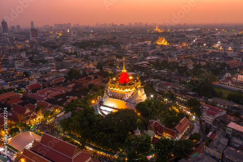 Thai temple , Golden Mount , bangkok , thailand .