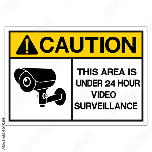 CCTV Camera. Black Video surveillance sign.vector isolated