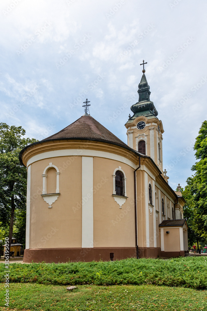 Kikinda, Serbia - July 26, 2019: Orthodox church of Saint Nicola in Kikinda city, Serbia Kikinda, Serbia - July 26, 2019: Orthodox church of Saint Nicola in Kikinda city, Serbia