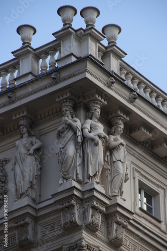 Sculptures in a building of Vienna