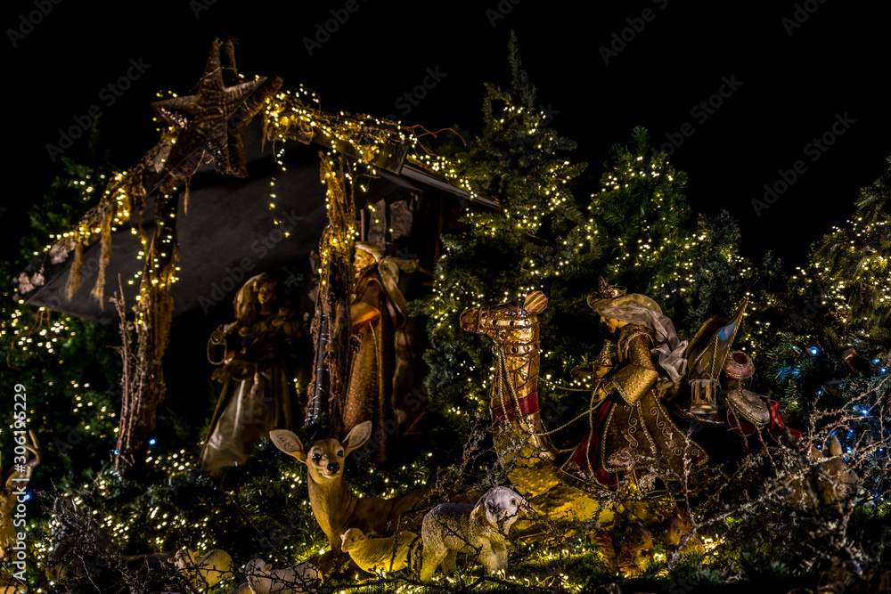 Fototapeta premium Weihnachtskrippe Weihnachtsdeko 