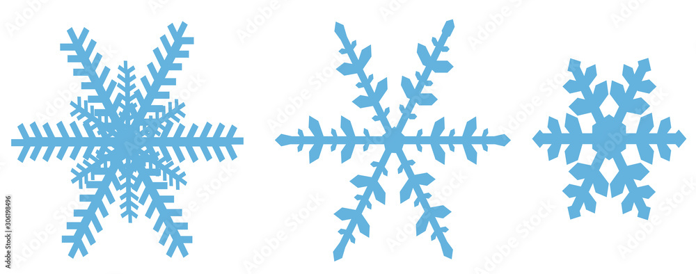 Snowflakes illustration isolated on white background. Vector illustration.