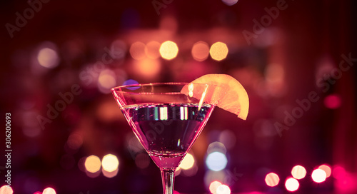 Colorful martini drink 