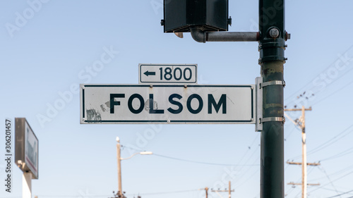 Folsom Street sign,San Francisco, California, USA photo