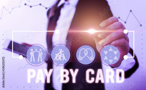 Wallpaper Mural Handwriting text Pay By Card. Conceptual photo Payments on credit Debit Electronic Virtual Money Shopping Torontodigital.ca