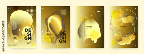 Bright Liquid Shapes. Vector Abstract Pattern. 