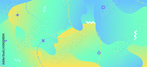 Vector Pastel Banner. Fashion Fluid Website 