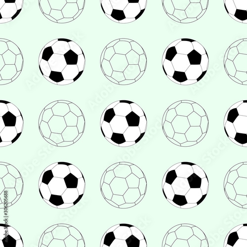 set of soccer balls isolated on white