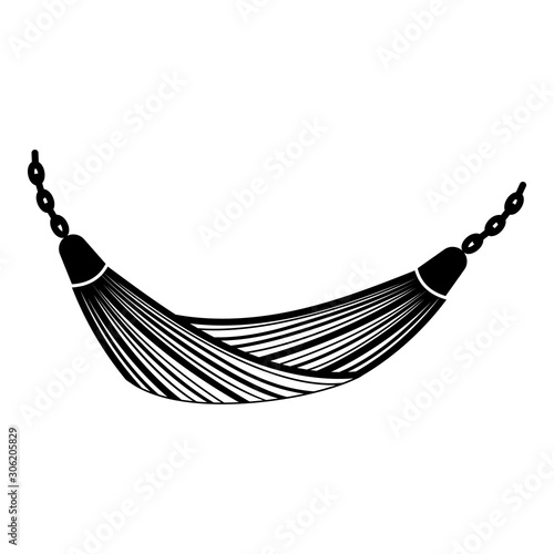 Textile hammock icon. Simple illustration of textile hammock vector icon for web design isolated on white background