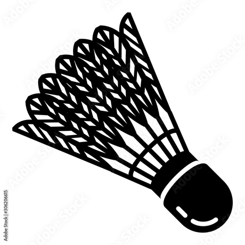 Shuttlecock equipment icon. Simple illustration of shuttlecock equipment vector icon for web design isolated on white background