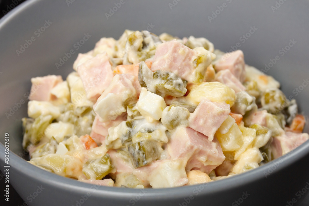 Russian traditions. New Year's salad Olivier. Russian traditions. New Year's salad Olivier.