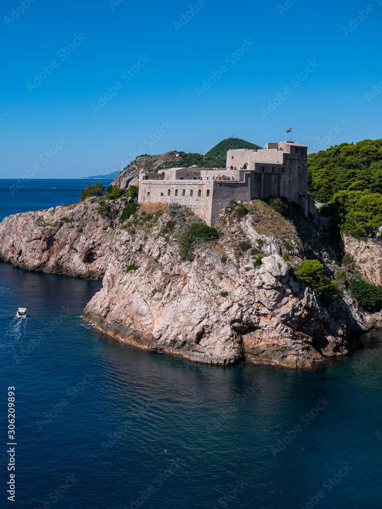 Buildings and Architecture of Dubrovnik Old Town on the Adriatic Coast, Croatia