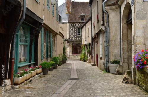 Chateaudun; France - june 30 2019: the old city centre photo