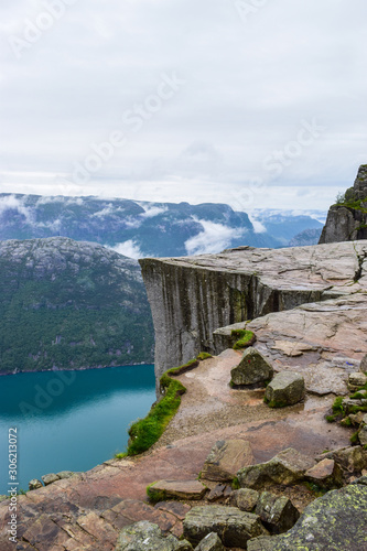 Prekestolen or Pulpit Rock. photo