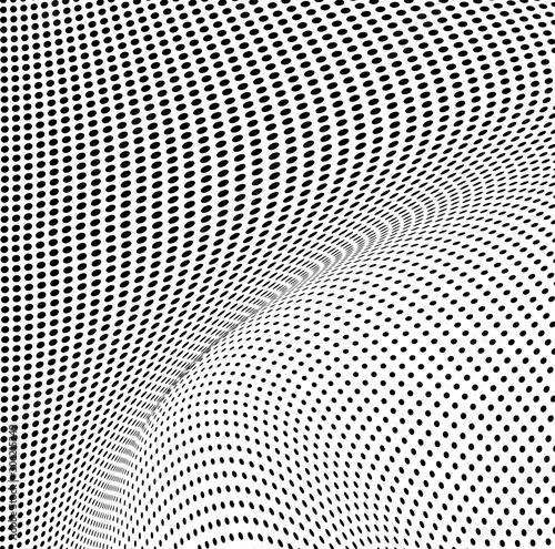 Monochrome chaotic half-tone texture. Vector black and white background of dots