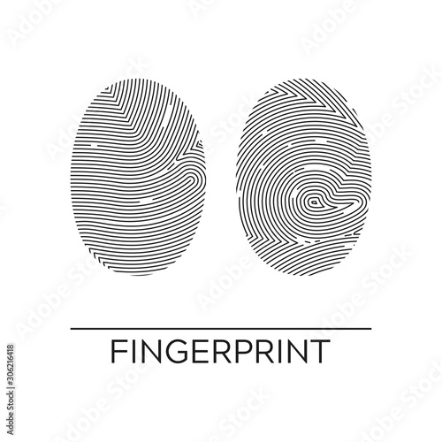 Set of fingerprint or thumbprint vector