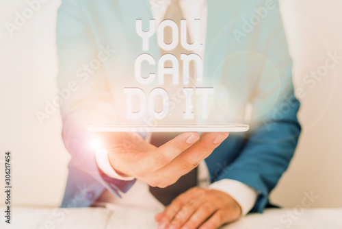 Принти на полотні Text sign showing You Can Do It