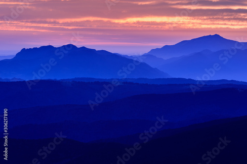 sunset in Fagaras Mountains  Romania
