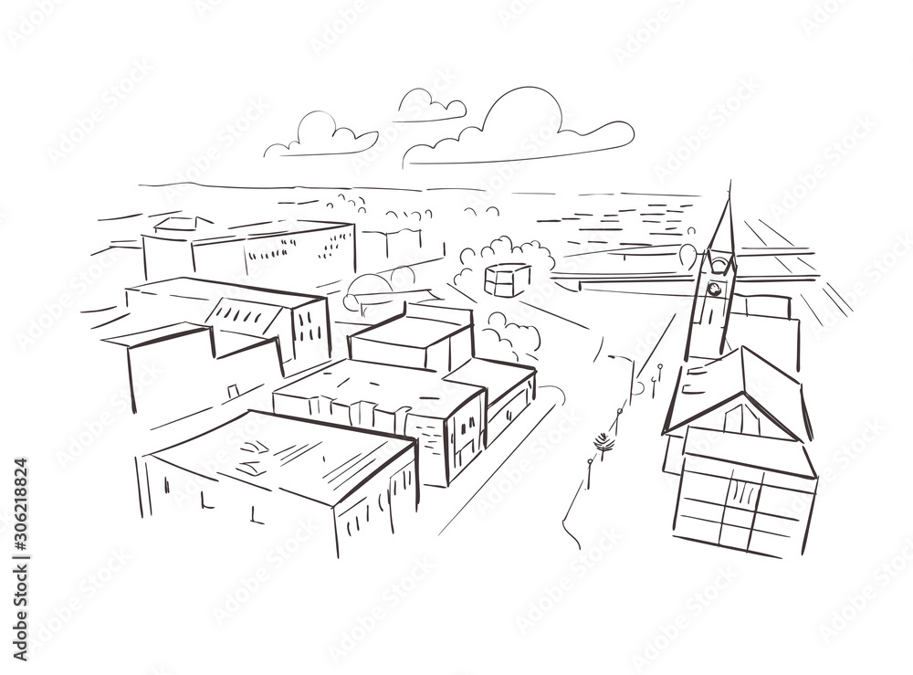 Cheyenne Wyoming usa America vector sketch city illustration line art