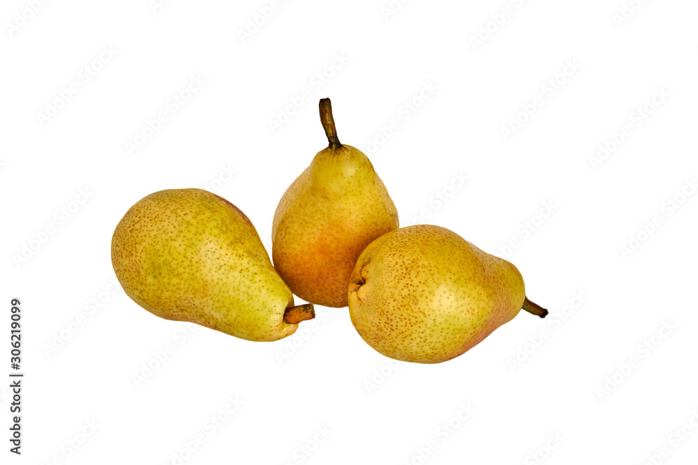 three pears isolated on white background three pears isolated on white background