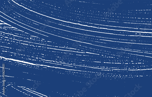 Grunge texture. Distress indigo rough trace. Excep