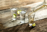 detail of tequila shot