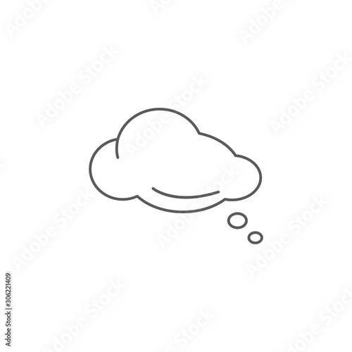 cloud, bubble, cloudy. Element of simple icon for websites, web design, mobile app. Thick line icon for website design and development, app development