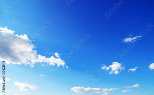 blue sky with clouds closeup