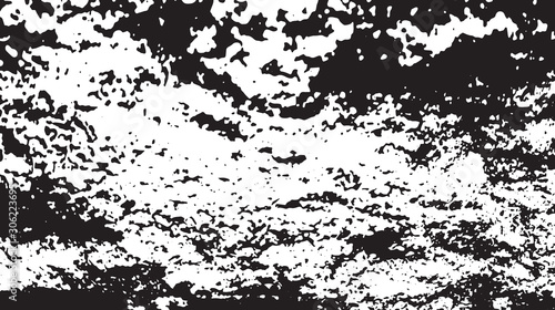 Black and white vintage grunge futuristic background. Suitable to create unique overlay textures with the effect of scratching, breaking, antiquity and old materials.