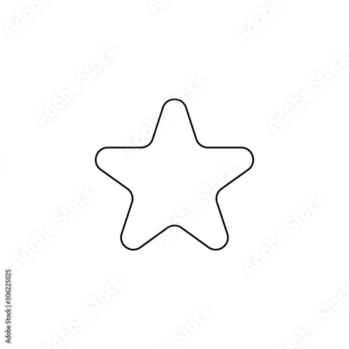 Star icon. Award rank symbol. Logo design element