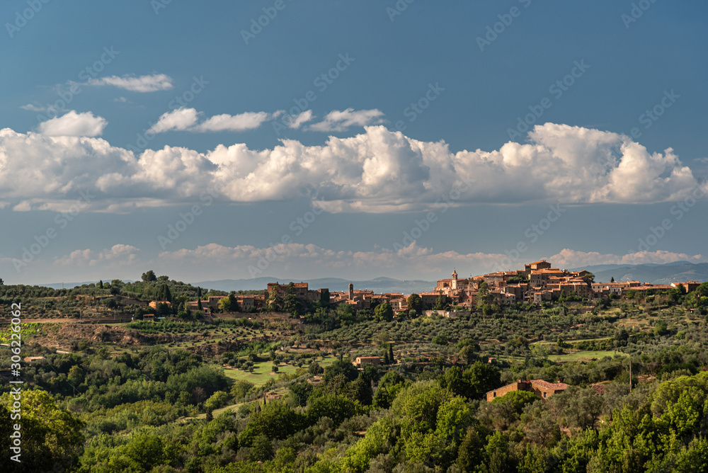 Summer landscape view from Tuscany Italy Panorama