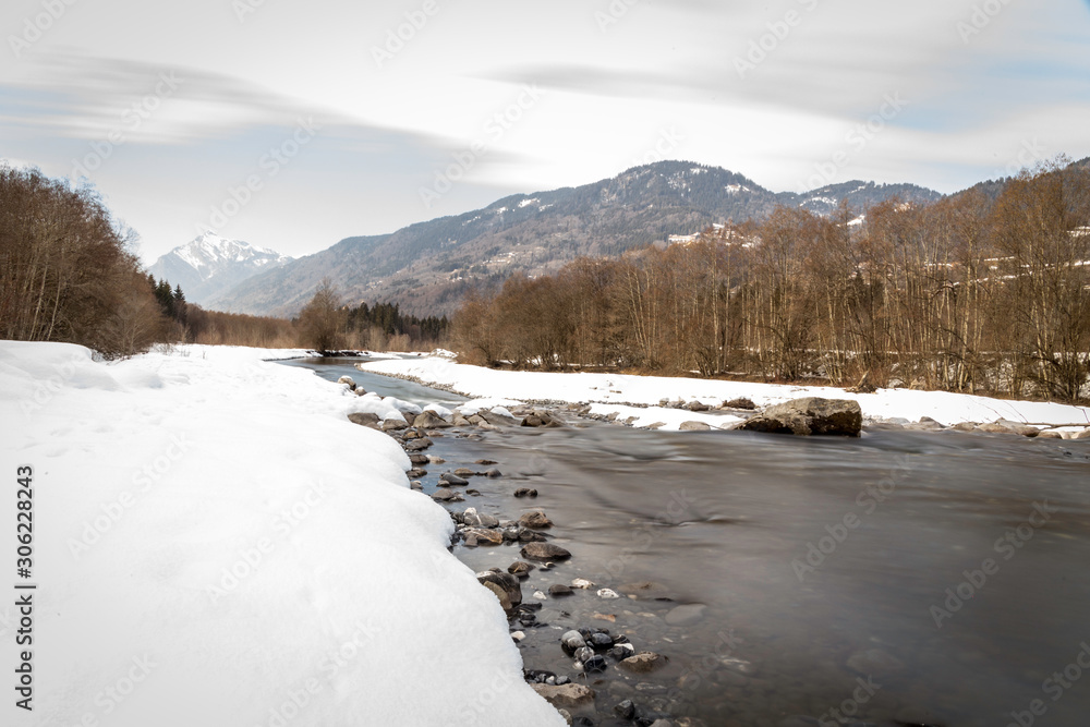 Mountain landscape, winter, France, D3dec Mountain landscape, winter, France, D3dec