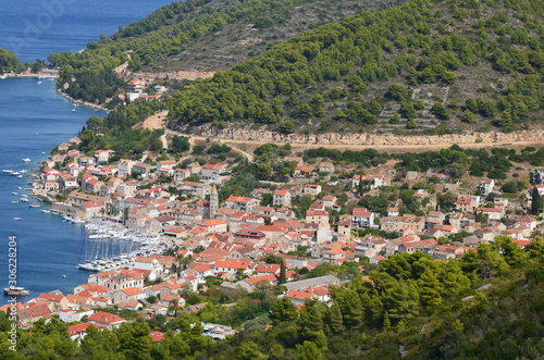 aerial view of old town
