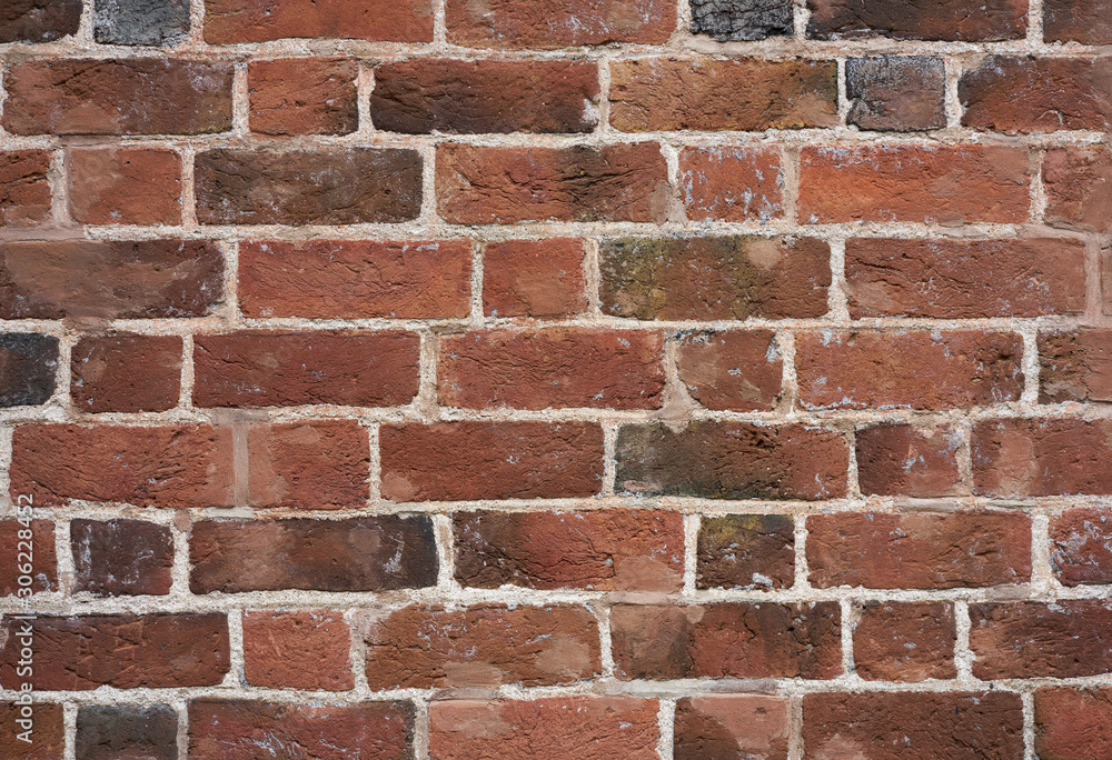 Old brick wall of a catholic church. Old brick wall of a catholic church.