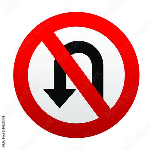 U-Turn forbidden - road sign