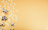 Holiday background with little golden stars