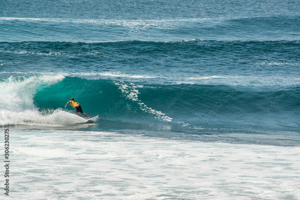 A beautiful view of Uluwatu beach in Bali, Indonesia.