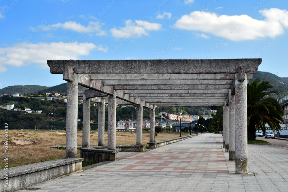 arches in the beach of Covas in Viveiro, Lugo, Galicia. Spain. Europe. September 21, 2019