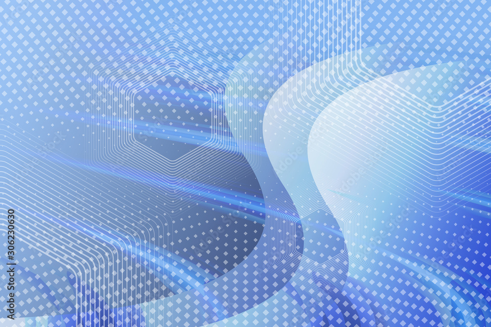 Fototapeta premium abstract, blue, design, wallpaper, wave, texture, light, lines, illustration, line, digital, graphic, fractal, art, pattern, waves, curve, motion, white, backdrop, backgrounds, technology, artistic